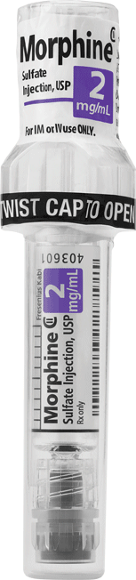 Morphine 2 mg per 1 mL Simplist prefilled syringe