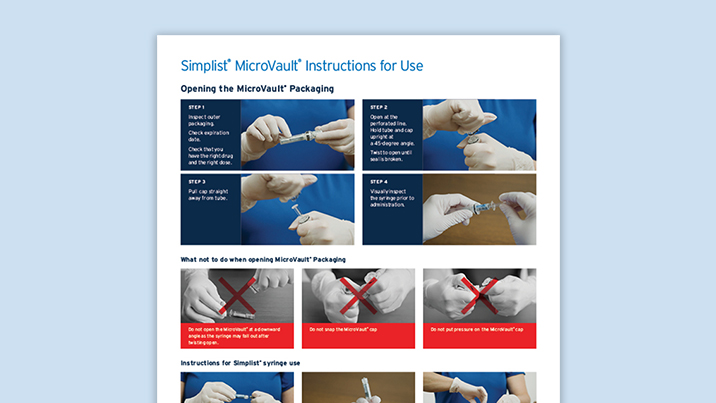 Simplist MicroVault Instructions for Use Poster