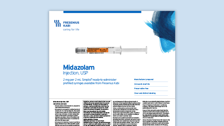 Midazolam Product Family Information Card
