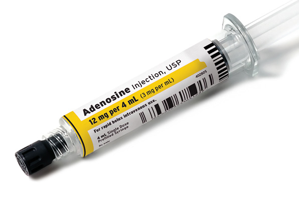 Angled Syringe image for 12 mg per 4 mL of Adenosine
