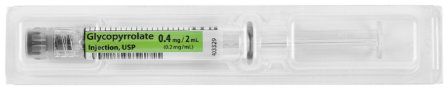Blister Pack Syringe image for 0.4 mg per 2 mL of Glycopyrrolate
