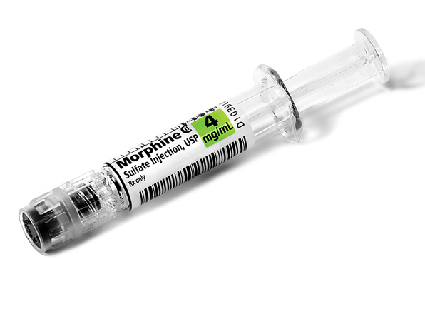 Angled Syringe image for 4 mg per 1 mL of Morphine