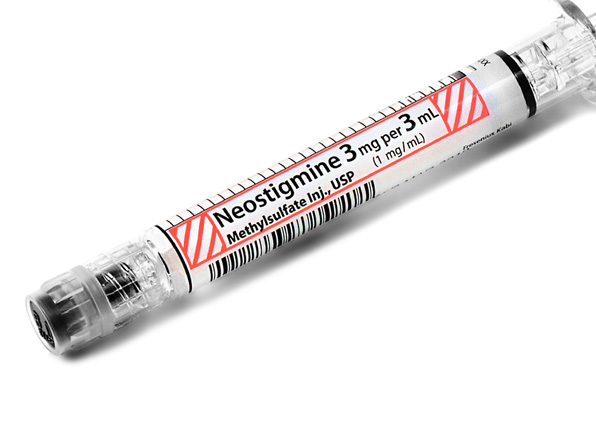 Angled Syringe image for 3 mg per 3 mL of Neostigmine