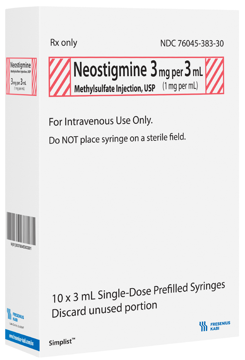 Volume Carton image for 3 mg per 3 mL of Neostigmine