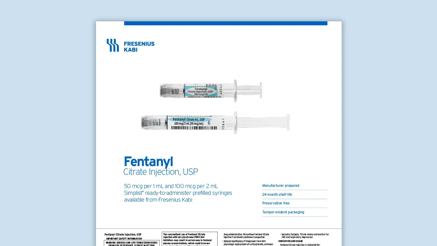 Fentanyl Product Family Information Card