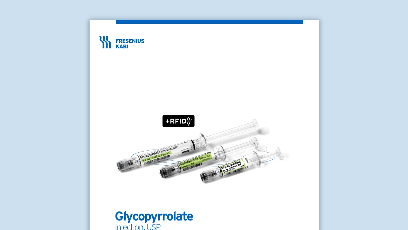 Glycopyrrolate +RFID® Product Family Information Card