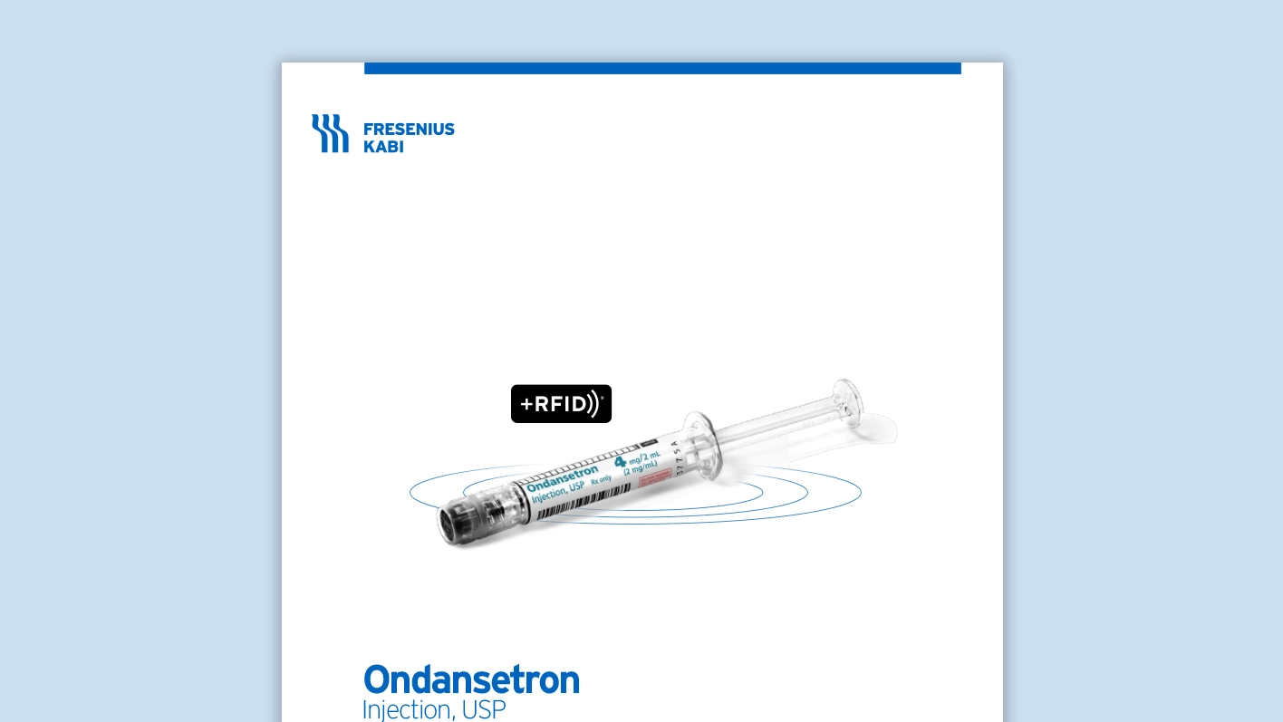 Ondansetron +RFID® Product Family Information Card